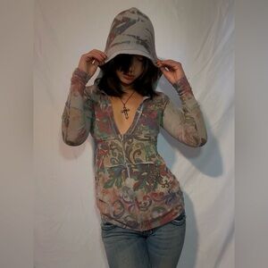 Romeo & Juliet Couture Artistic Patterned Hoodie